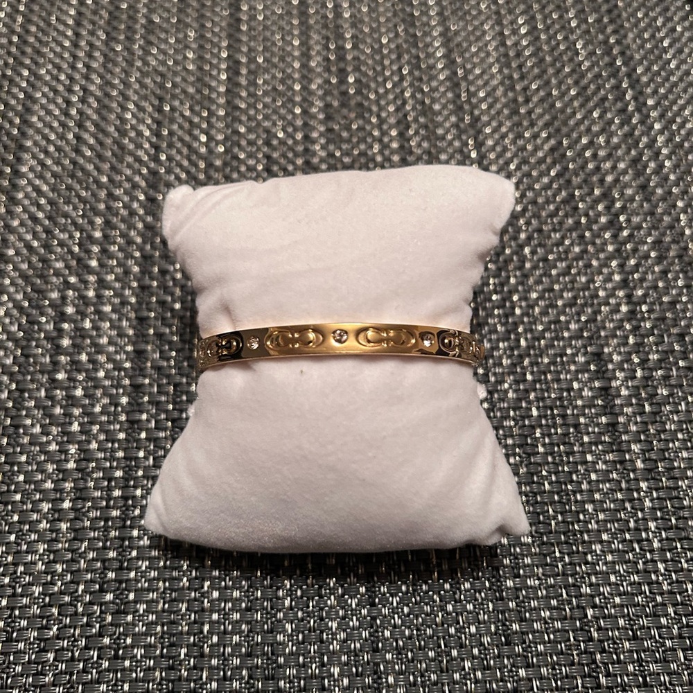 Coach Gold Bracelet with crystal  Accents